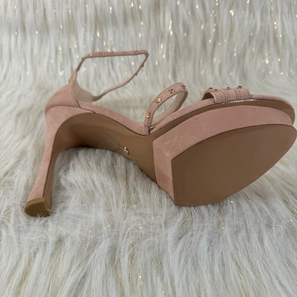 NIB Pelle Moda Neela Blush Kid Suede Studded Platform Strappy Heels Size 10M - Picture 5 of 10